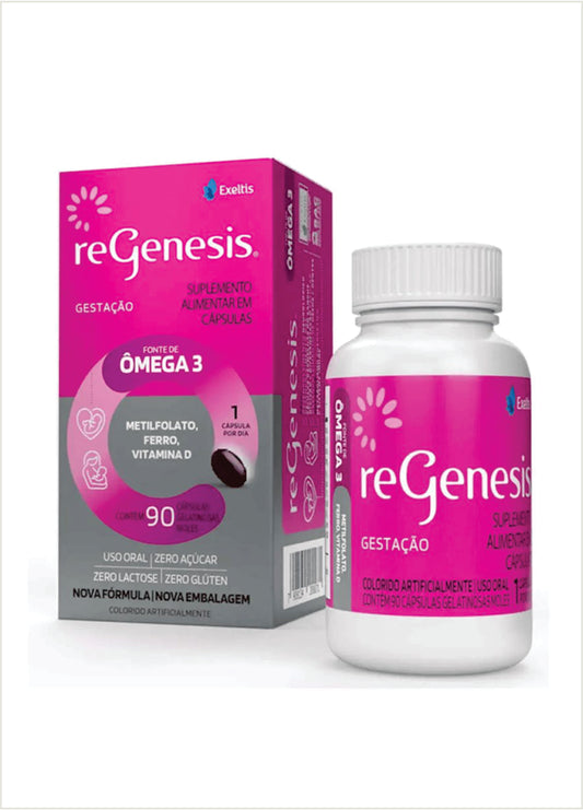 Polivitamínico ReGenesis Ômega 3 DHA para Gestantes 90 cápsulas